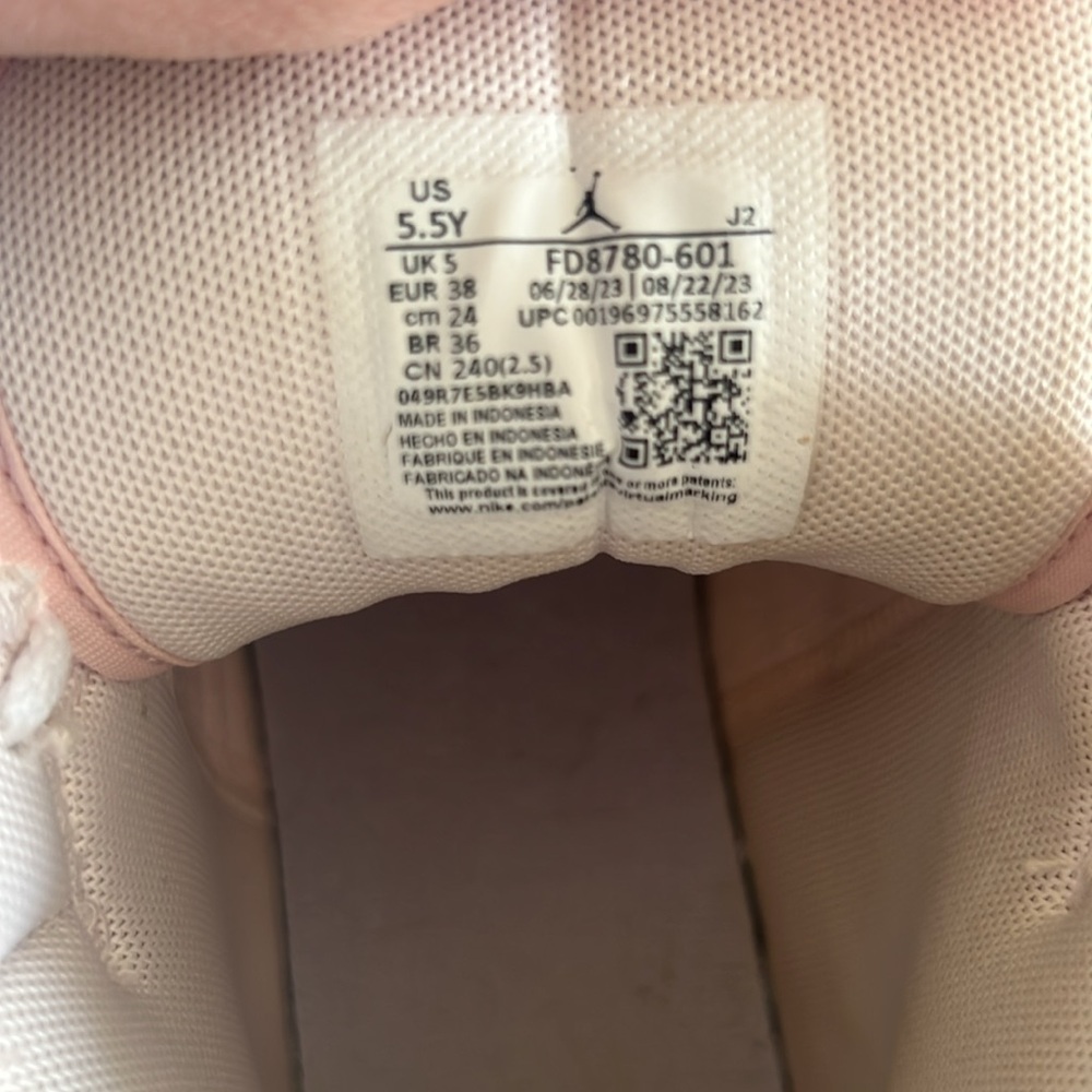 Air Jordan Pastel Pink & Purple High-Top Sneakers - Picture 5 of 5
